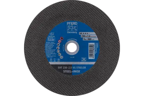 Kesme taşı EHT 230x2,0x22,23 mm düz Performans Serisi SG STEELOX, çelik/paslanmaz çelik için 1