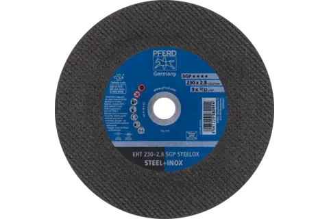 Cut-off wheel EHT 230x2.8x22.23 mm flat Special Line SGP STEELOX for steel/stainless steel 1