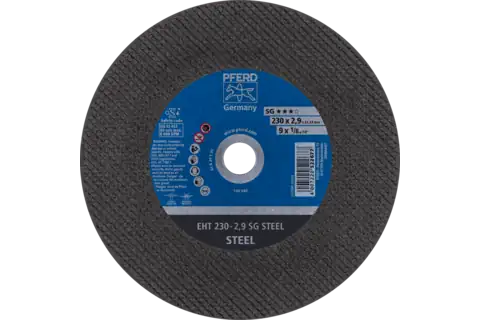 Disco da taglio EHT 230x2,9x22,23 mm versione diritta, linea specialistica SG STEEL per acciaio 1