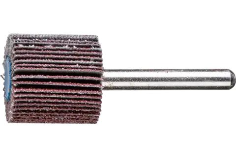 Aluminium oxide mounted flap wheel F dia. 25x25 mm shank dia. 6 mm A60 for fine grinding and finishing 1