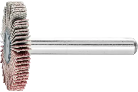 Aluminium oxide mounted flap wheel F dia. 30x5 mm shank dia. 6 mm A120 for fine grinding and finishing 1