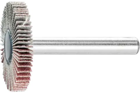Aluminium oxide mounted flap wheel F dia. 30x5 mm shank dia. 6 mm A150 for fine grinding and finishing 1