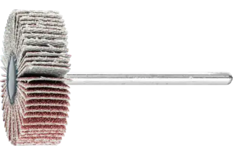 Roue à lamelles corindon F Ø 30x10 mm, tige Ø 3 mm, A120 pour ponçage fin et finition 1