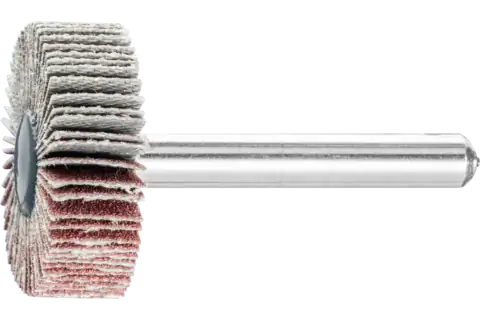 Aluminium oxide mounted flap wheel F dia. 30x10 mm shank dia. 6 mm A120 for fine grinding & finishing 1