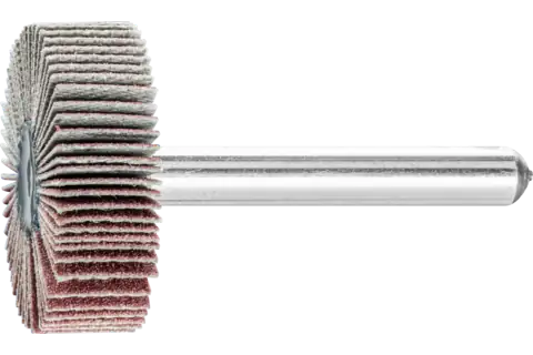 Aluminium oxide mounted flap wheel F dia. 30x10 mm shank dia. 6 mm A150 for fine grinding & finishing 1