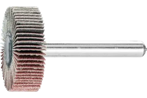 Aluminium oxide mounted flap wheel F dia. 30x10 mm shank dia. 6 mm A180 for fine grinding & finishing 1