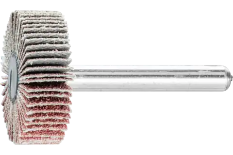 Aluminium oxide mounted flap wheel F dia. 30x10 mm shank dia. 6 mm A80 for fine grinding & finishing 1