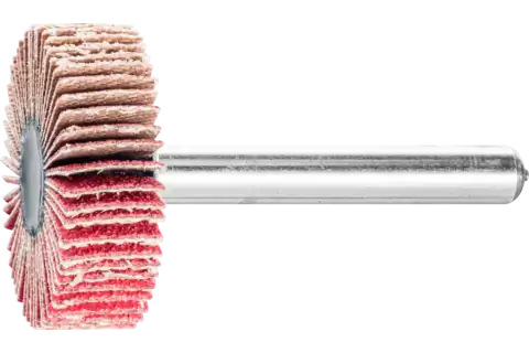 Roue à lamelles sur tige, grain céramique F, Ø 30x10 mm, tige Ø 6 mm, CO-COOL120 pour enlèvement de matière élevé sur l'acier inoxydable 1