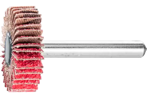 Ceramic oxide grain mounted flap wheel F dia. 30x10 mm shank dia. 6 mm CO-COOL60 for high stock removal on stainless steel 1