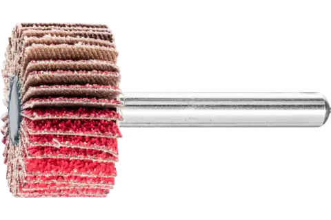 Ceramic oxide grain mounted flap wheel F dia. 30x15 mm shank dia. 6 mm CO-COOL60 for high stock removal on stainless steel 1