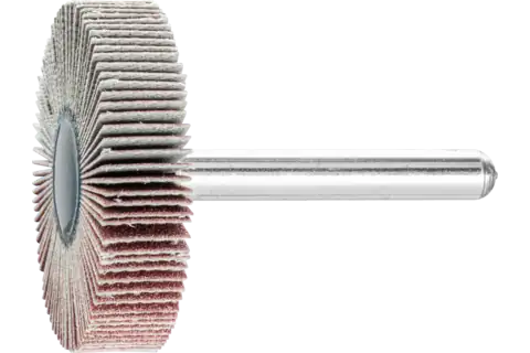 Roue à lamelles corindon F Ø 40x10 mm, tige Ø 6 mm, A180 pour ponçage fin et finition 1
