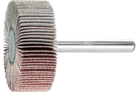 Aluminium oxide mounted flap wheel F dia. 40x15 mm shank dia. 6 mm A150 for fine grinding and finishing 1