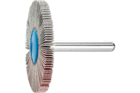Aluminium oxide mounted flap wheel F dia. 50x5 mm shank dia. 6 mm A240 for fine grinding and finishing 1