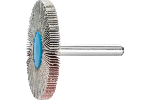 Aluminium oxide mounted flap wheel F dia. 50x5 mm shank dia. 6 mm A320 for fine grinding and finishing 1