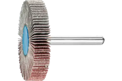 Aluminium oxide mounted flap wheel F dia. 50x10 mm shank dia. 6 mm A120 for fine grinding & finishing 1