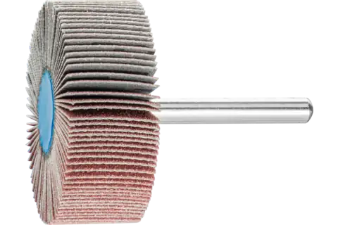 Aluminium oxide mounted flap wheel F dia. 50x20 mm shank dia. 6 mm A120 for fine grinding & finishing 1