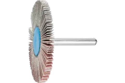 Aluminium oxide mounted flap wheel F dia. 60x5 mm shank dia. 6 mm A120 for fine grinding and finishing 1