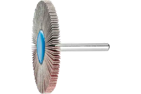 Korund Fächerschleifer F Ø 60x5 mm Schaft-Ø 6 mm A180 für Feinschliff und Finish 1