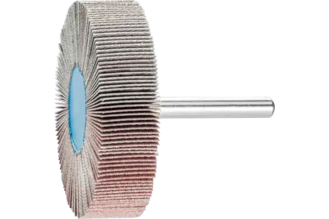 Aluminium oxide mounted flap wheel F dia. 60x15 mm shank dia. 6 mm A240 for fine grinding and finishing 1