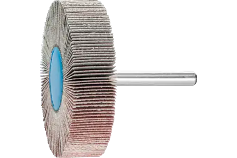 Aluminium oxide mounted flap wheel F dia. 60x15 mm shank dia. 6 mm A320 for fine grinding and finishing 1