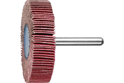 Roue à lamelles sur tige, grain céramique F, Ø 60x15 mm, tige Ø 6 mm, CO-COOL120 pour enlèvement de matière élevé sur l'acier inoxydable 1