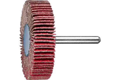 Ceramic oxide grain mounted flap wheel F dia. 60x15 mm shank dia. 6 mm CO-COOL60 for high stock removal on stainless steel 1