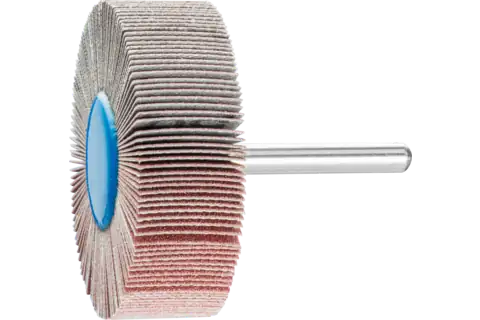 Aluminium oxide mounted flap wheel F dia. 60x20 mm shank dia. 6 mm A150 for fine grinding & finishing 1