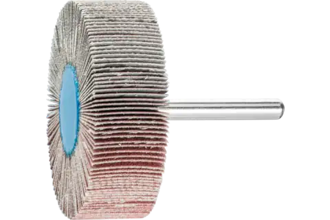 Aluminium oxide mounted flap wheel F dia. 60x20 mm shank dia. 6 mm A240 for fine grinding & finishing 1