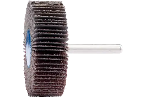 Aluminium oxide mounted flap wheel F dia. 60x20 mm shank dia. 6 mm A40 for fine grinding and finishing 1