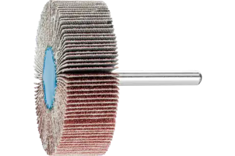 Aluminium oxide mounted flap wheel F dia. 60x20 mm shank dia. 6 mm A80 for fine grinding & finishing 1