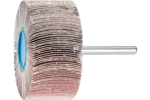 Aluminium oxide mounted flap wheel F dia. 60x30 mm shank dia. 6 mm A400 for fine grinding & finishing 1