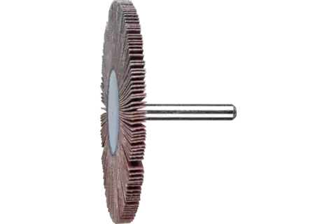 Roue à lamelles corindon F Ø 80x5 mm, tige Ø 6 mm, A120 pour ponçage fin et finition 1