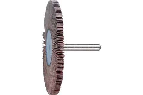 Roue à lamelles corindon F Ø 80x5 mm, tige Ø 6 mm, A150 pour ponçage fin et finition 1