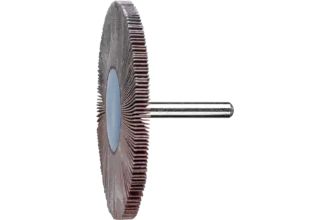 Korund Fächerschleifer F Ø 80x5 mm Schaft-Ø 6 mm A180 für Feinschliff und Finish 1