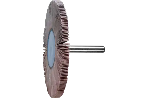 Aluminium oxide mounted flap wheel F dia. 80x5 mm shank dia. 6 mm A320 for fine grinding and finishing 1