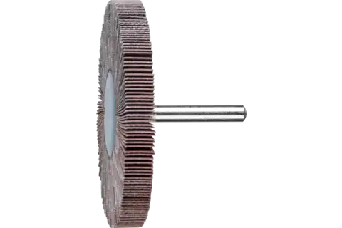 Aluminium oxide mounted flap wheel F dia. 80x10 mm shank dia. 6 mm A240 for fine grinding & finishing 1