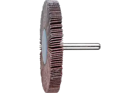 Aluminium oxide mounted flap wheel F dia. 80x10 mm shank dia. 6 mm A80 for fine grinding & finishing 1
