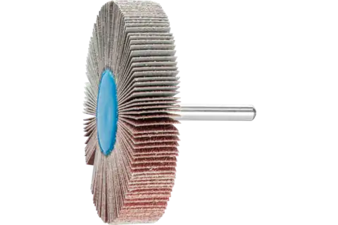 Aluminium oxide mounted flap wheel F dia. 80x15 mm shank dia. 6 mm A80 for fine grinding and finishing 1