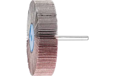 Aluminium oxide mounted flap wheel F dia. 80x20 mm shank dia. 6 mm A150 for fine grinding & finishing 1
