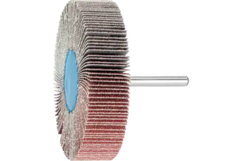 Roue à lamelles corindon F Ø 80x20 mm, tige Ø 6 mm, A80 pour ponçage fin et finition 1