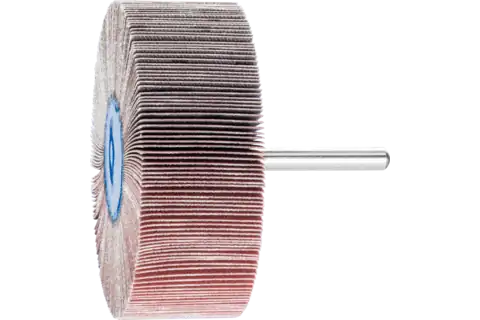 Roue à lamelles corindon F Ø 80x30 mm, tige Ø 6 mm, A320 pour ponçage fin et finition 1