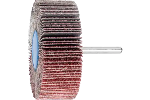 Aluminium oxide mounted flap wheel F dia. 80x30 mm shank dia. 6 mm A40 for fine grinding & finishing 1