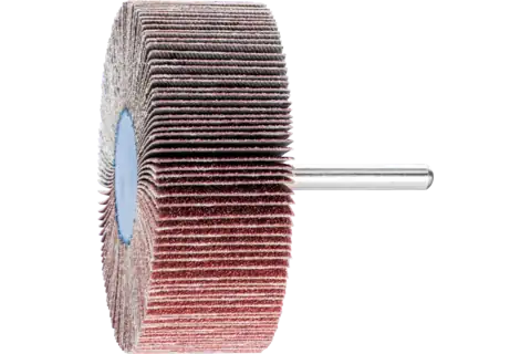 Aluminium oxide mounted flap wheel F dia. 80x30 mm shank dia. 6 mm A80 for fine grinding & finishing 1