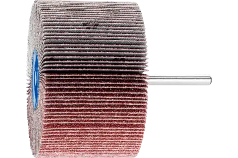 Aluminium oxide mounted flap wheel F dia. 80x50 mm shank dia. 6 mm A60 for fine grinding & finishing 1