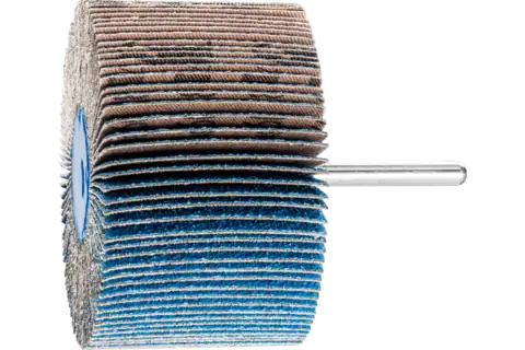 Zirkon mounted flap wheel F dia. 80x50 mm shank dia. 6 mm Z-COOL60 for cool grinding on stainless steel 1