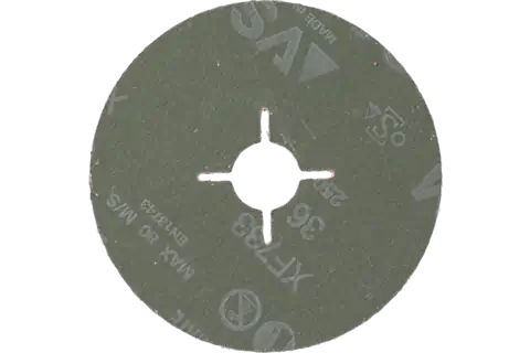 Ceramic oxide grain fibre disc dia. 115 mm CO-ALU36 for soft non-ferrous metals 2