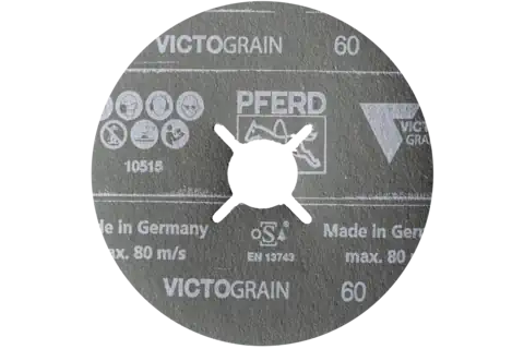 Fibre disc dia. 115 mm VICTOGRAIN 60 for maximum performance on steel 2