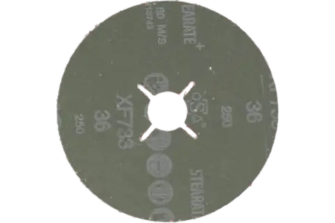 Ceramic oxide grain fibre disc dia. 125 mm CO-ALU36 for soft non-ferrous metals 2