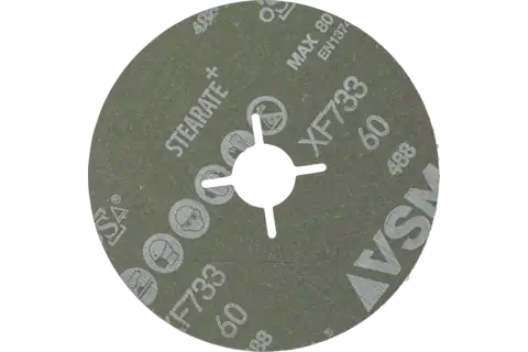 Ceramic oxide grain fibre disc dia. 125 mm CO-ALU60 for soft non-ferrous metals 2