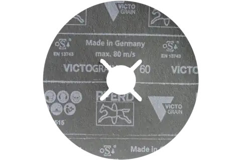 Fibre disc dia. 125 mm VICTOGRAIN 60 for maximum performance on steel 2